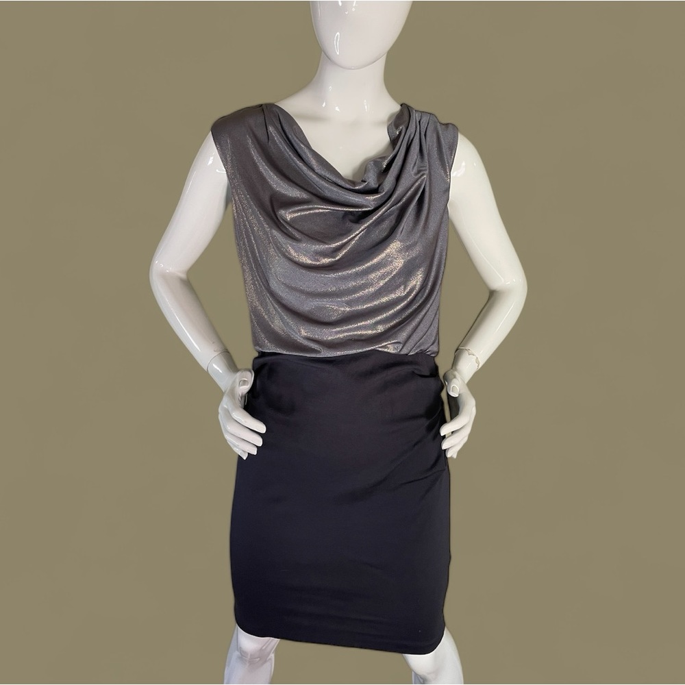 SaksFifth Avenue Black Label shimmer stretch bodycon dress (2)